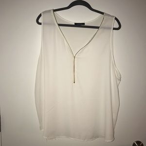 White chiffon tank top